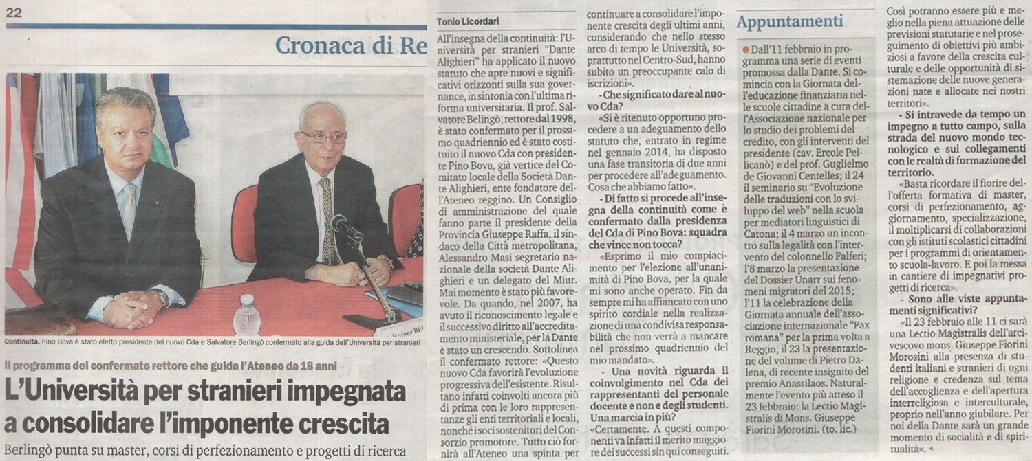 2016 02 09 gazzetta del sud corsi di perfezionamento
